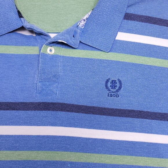 IZOD Casual Collared Short Sleeve Polo Shirt Adult Mens Size XL Blue - Picture 4 of 12